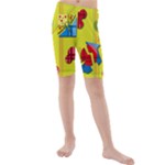 Playful day - yellow  Kids  Mid Length Swim Shorts