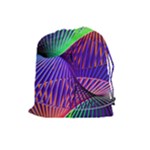 Colorful Rainbow Helix Drawstring Pouches (Large) 