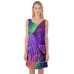 Colorful Rainbow Helix Sleeveless Satin Nightdress