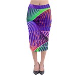 Colorful Rainbow Helix Midi Pencil Skirt