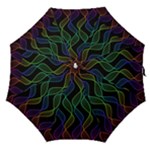Rainbow Helix Black Straight Umbrellas