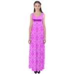 Pink elegant pattern Empire Waist Maxi Dress