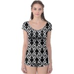 Black and white pattern Boyleg Leotard 