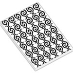 White and black elegant pattern Large Memo Pads