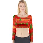 Christmas magic Long Sleeve Crop Top