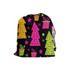 Colorful Xmas Drawstring Pouches (Large) 