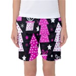 Pink playful Xmas Women s Basketball Shorts