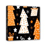 Orange playful Xmas Mini Canvas 6  x 6 