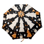 Orange playful Xmas Folding Umbrellas