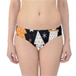 Orange playful Xmas Hipster Bikini Bottoms