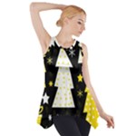 Yellow playful Xmas Side Drop Tank Tunic