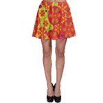 Orange design Skater Skirt