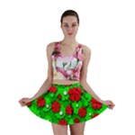 Xmas flowers Mini Skirt
