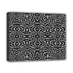 Black and White Tribal Pattern Canvas 10  x 8 