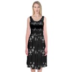 Black elegant  Xmas design Midi Sleeveless Dress