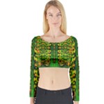 Magical Forest Of Freedom And Hope Long Sleeve Crop Top