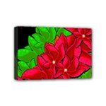 Xmas red flowers Mini Canvas 6  x 4 