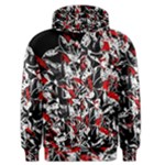 Red abstract flowers Men s Zipper Hoodie