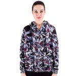 Decorative abstract floral desing Women s Zipper Hoodie