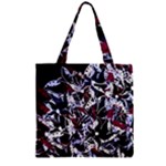 Decorative abstract floral desing Zipper Grocery Tote Bag