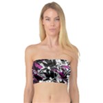 Purple abstract flowers Bandeau Top
