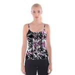 Purple abstract flowers Spaghetti Strap Top