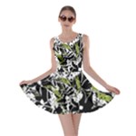 Green floral abstraction Skater Dress