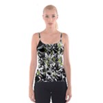 Green floral abstraction Spaghetti Strap Top