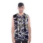 Green floral abstraction Men s Basketball Tank Top