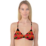 Orange tulips Reversible Tri Bikini Top