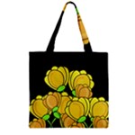 Yellow tulips Zipper Grocery Tote Bag