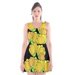 Yellow tulips Scoop Neck Skater Dress