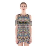 Multicolor Abstract Cutout Shoulder Dress