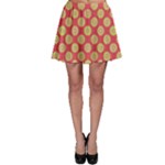 Mod Yellow Circles On Orange Skater Skirt