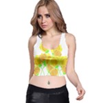 Yellow flowers Racer Back Crop Top