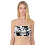 Black and white garden Bandeau Top