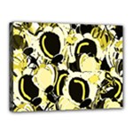 Yellow abstract garden Canvas 16  x 12 