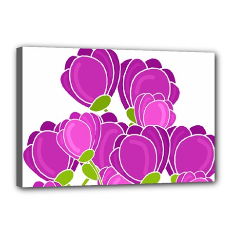 Purple flowers Canvas 18  x 12  from ArtsNow.com