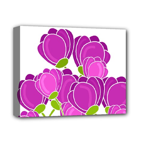 Purple flowers Deluxe Canvas 14  x 11  from ArtsNow.com