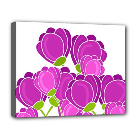 Purple flowers Deluxe Canvas 20  x 16   from ArtsNow.com