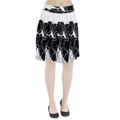 Black flowers Pleated Skirt from ArtsNow.com