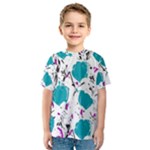 Cyan roses Kids  Sport Mesh Tee