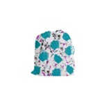 Cyan roses Drawstring Pouches (XS) 