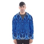 Blue Blossom Mandala Hooded Wind Breaker (Men)