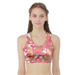 Pink smoothie  Sports Bra with Border