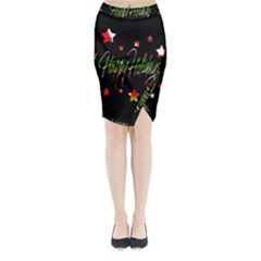 Happy Holidays 2  Midi Wrap Pencil Skirt from ArtsNow.com