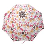 Colorful Cute Hearts Pattern Folding Umbrellas