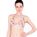 Colorful Cute Hearts Pattern Bikini Top