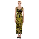 Yellow emotions Fitted Maxi Dress
