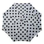 Polka Dots - Black on Pastel Blue Hook Handle Umbrella (Small)